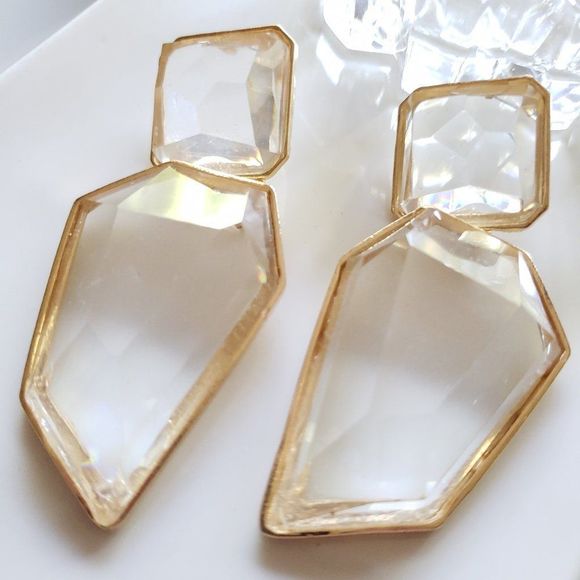 New! Zara Jeweled Glass Earrings - Picture 3 of 10